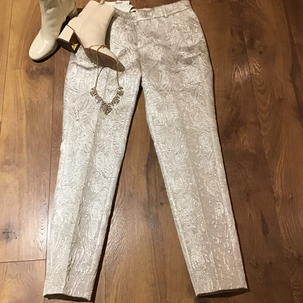 NWT J CREW BROCADE PEARLIZED PANTS - Picture 11 of 12